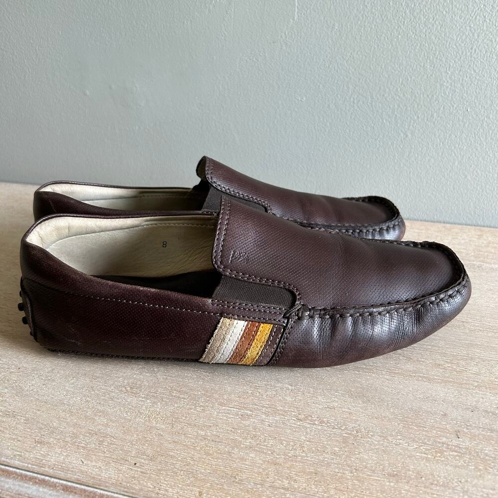 Tod’s Men’s Leather Driving Loafers, Moccasin Style Size 8, Made in Italy, Brown